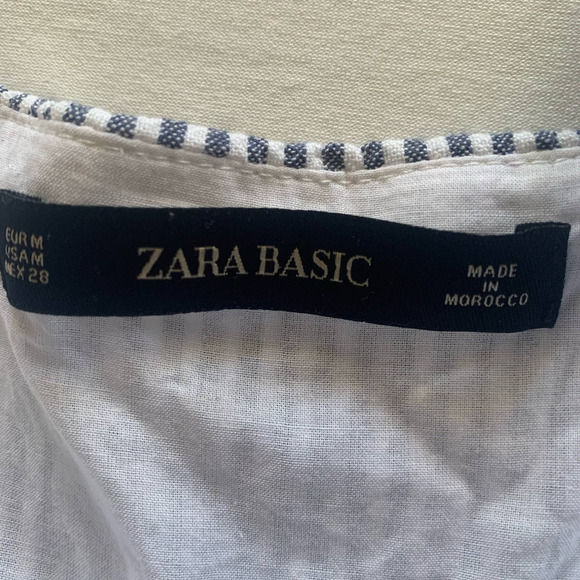 ZARA Basic Striped Jumpsuit Blue and White Size M - Picture 9 of 12